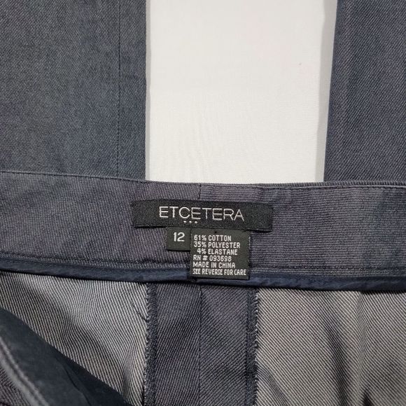 Etcetera Charcoal Slacks.  SIZE 12.  #154 - Picture 2 of 7
